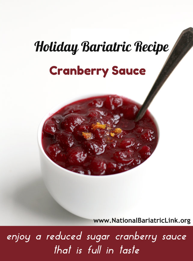 Bariatric Recipe Cranberry Sauce